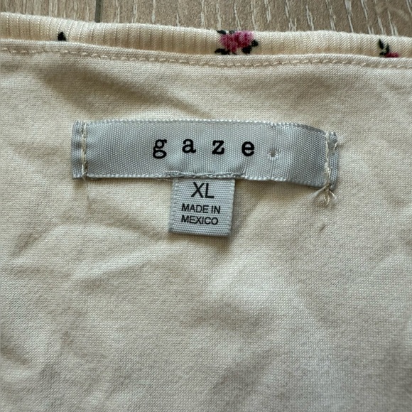 NWT Gaze Square Neck Floral Blouse in Ivory Women’s Size XL - Picture 3 of 8